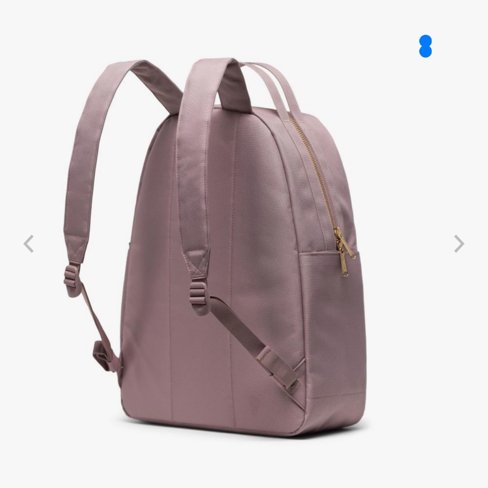 Herschel Supply Company Classic Backpack in Dusty Rose with Gold Zippers - Picture 3 of 6